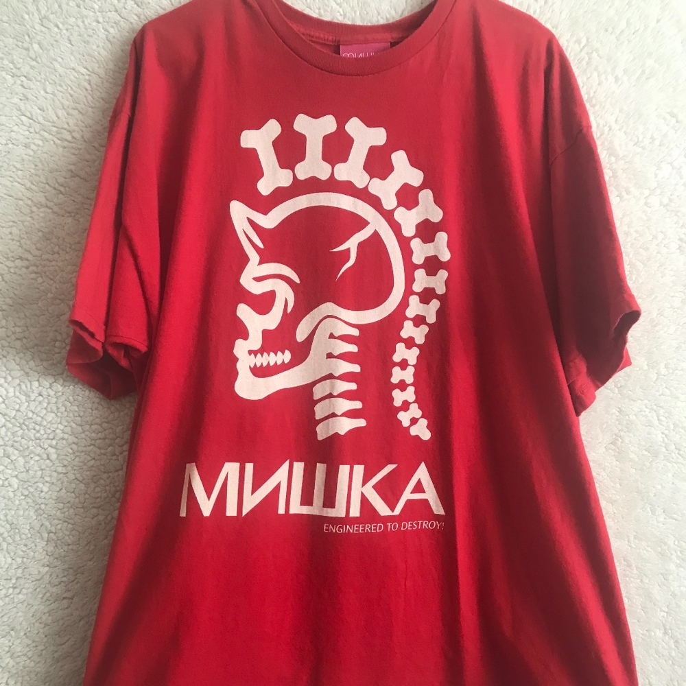 Men's MNWKA Red Skull Mohawk Short Sleeve 2XL